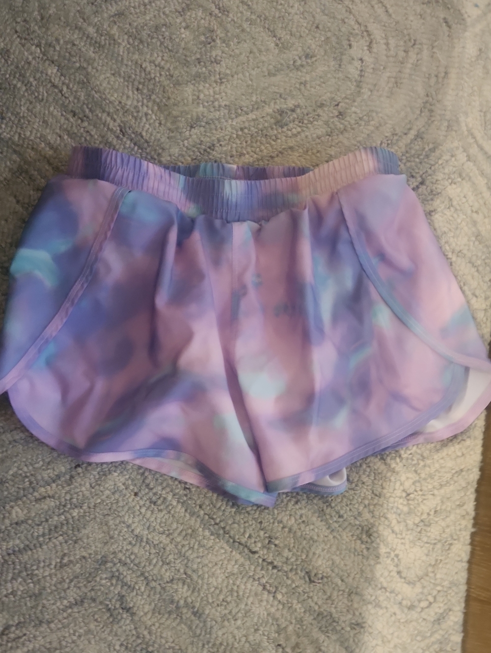 all in motion Lavender Purple and Light Blue Tie-Dye Active Shorts